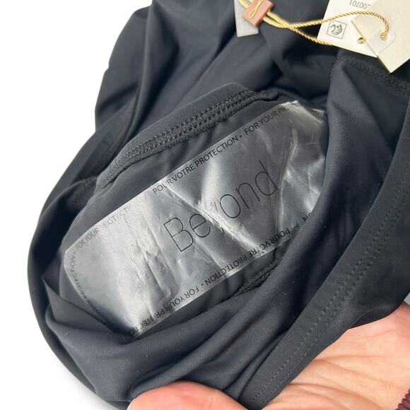 NEW Macy's Mix & Match Tankini Swimsuit Size 12 Black White Polka Dot High Waist - Picture 9 of 11